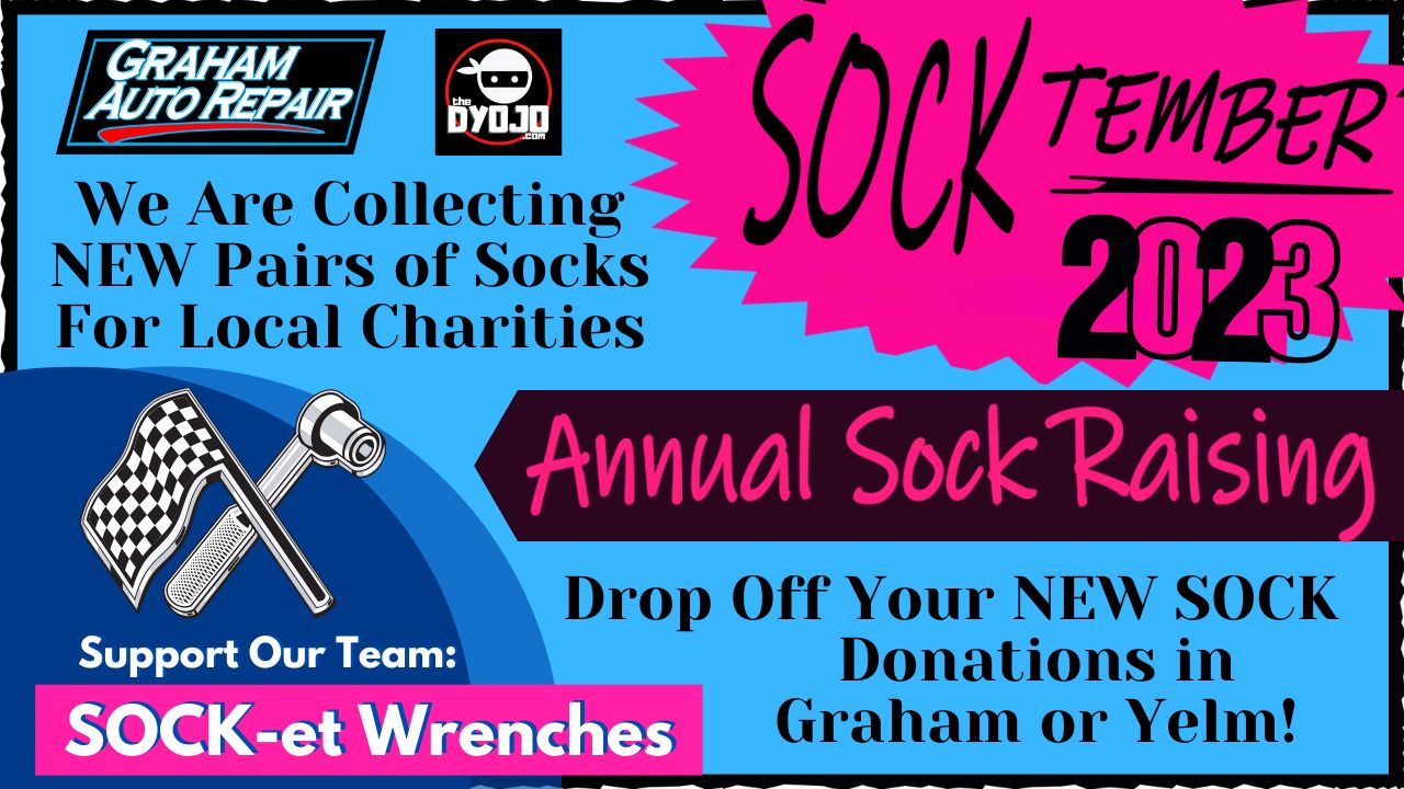 SOCKtember 2023 at Graham Auto Repair in Graham and Yelm